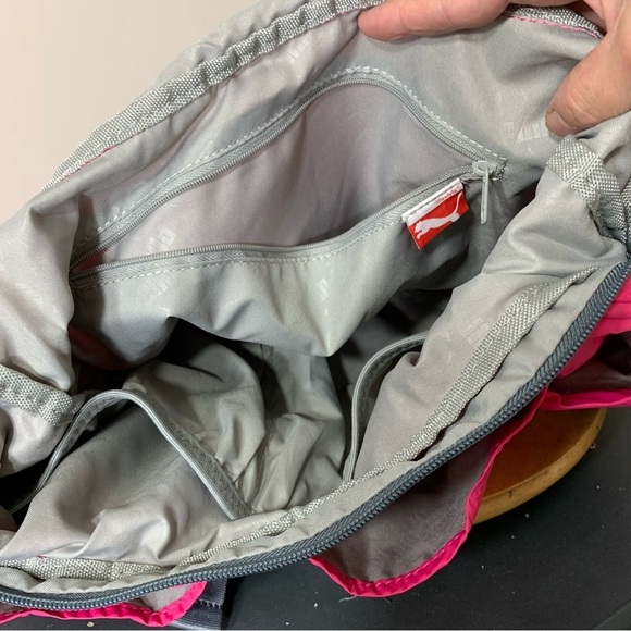 Puma Retro Sport Nylon Crossbody Hot Pink Shoulder Bag Ajustable Strap Tote Y2K - Picture 12 of 15